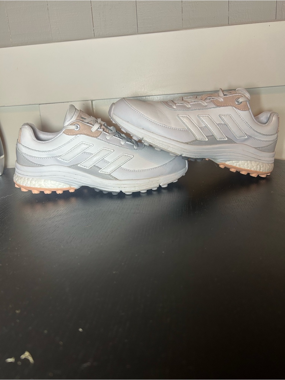 Adidas Prior Generation - Women's Zoysia Spikeless Golf Shoe - Grey/Coral Size 8